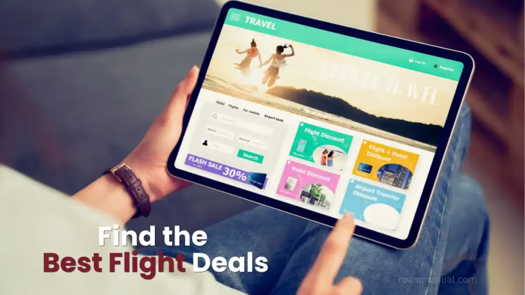 Traveler booking flight tickets online