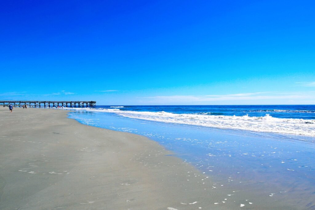 free beaches Charleston SC Sullivans Island Isle of Palms sunset