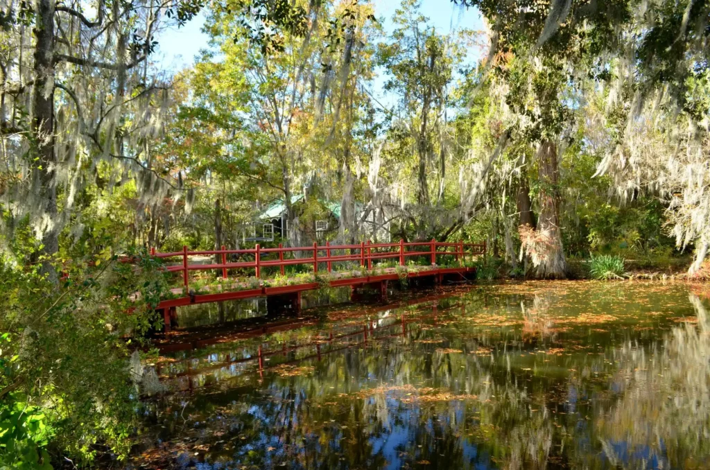 magnolia plantation red bridge garden charleston