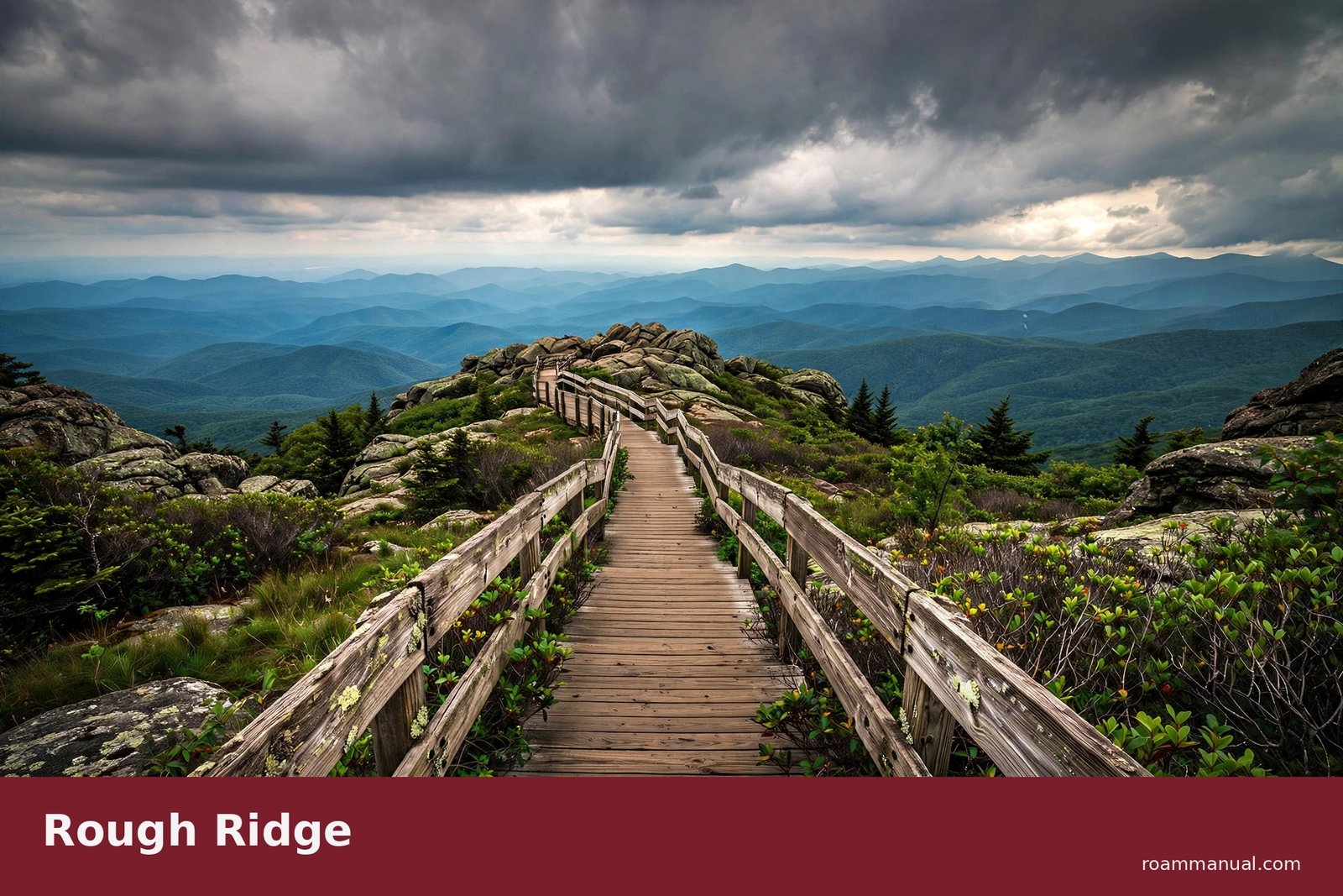 Rough Ridge boardwalk trail with mountain views on the Blue Ridge Parkway
